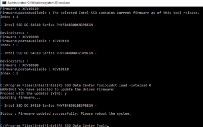 Intel SSD Bug Firmware Update