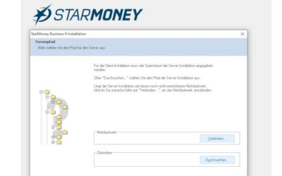 Client-Installation in StarMoney Business 8 oder höher: Netzlaufwerke können nicht ausgewählt werden