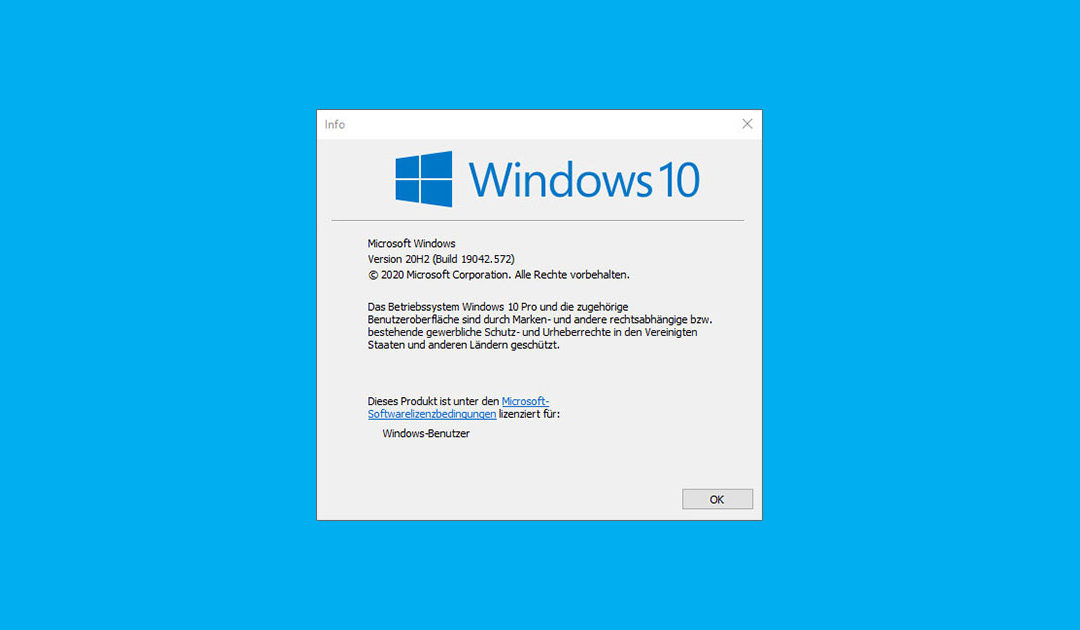 Windows 10 Update 20H2 von Microsoft freigegeben