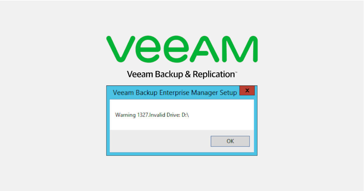 Veeam Vackup & Replication Fehler "Warning 1327"