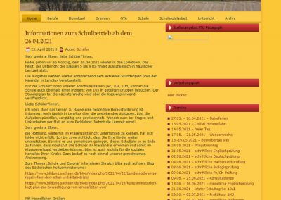 alte Website der Oberschule Elstra