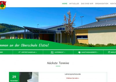 Startseite der Homepage os-elstra.de