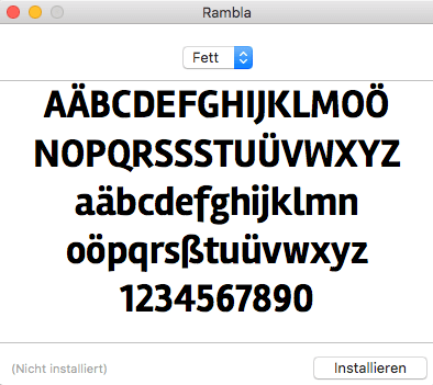 Schriftart unter MacOS installieren