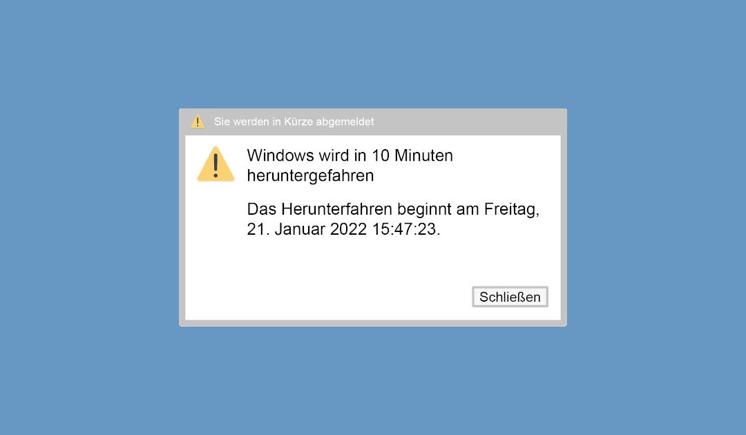 Windows nach bestimmter Zeit von selbst herunterfahren | Schnell & Smart