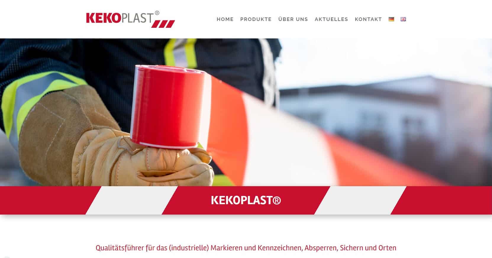 Redesignte Website der Kekoplast GmbH